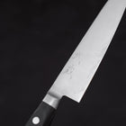 Petty Knife AUS-8 Polished Western Black Handle 120mm (4.7”)-[Musashi]-[Japanese-Kitchen-Knives]