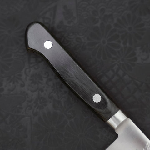 Petty Knife AUS-8 Polished Western Black Handle 120mm (4.7”)-[Musashi]-[Japanese-Kitchen-Knives]