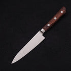 Petty Knife AUS-8 Polished Western Mahogany Handle 120mm (4.7”)-[Musashi]-[Japanese-Kitchen-Knives]