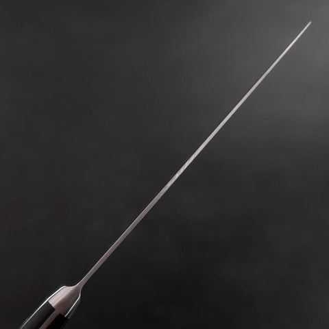 Petty Molybdenum Polished Dimples Western Black Handle 150mm (5.9”)-[Musashi]-[Japanese-Kitchen-Knives]