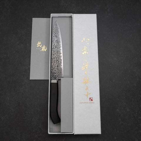 Petty SG-2 Black Damascus Western Ebony Handle 155mm (6.1”)-[Musashi]-[Japanese-Kitchen-Knives]