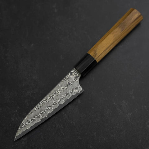 Petty SG-2 Damascus Buffalo Teak Handle 120mm (4.7”)-[Musashi]-[Japanese-Kitchen-Knives]