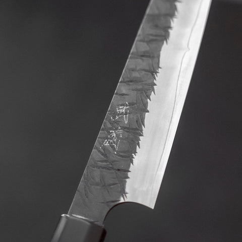 Petty SG-2 Kurouchi Tsuchime Buffalo Ebony Handle 150mm (5.9”)-[Musashi]-[Japanese-Kitchen-Knives]