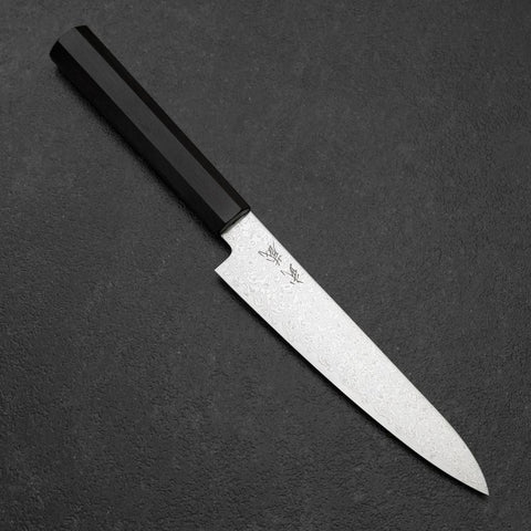 Petty SG-2 Nickel Damascus Ebony Handle 150mm (5.9”)-[Musashi]-[Japanese-Kitchen-Knives]