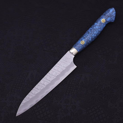 Petty SG-2 Tsuchime Turquoise Blue Handle 150mm (5.9”)-[Musashi]-[Japanese-Kitchen-Knives]