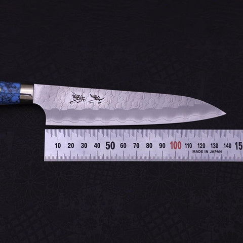 Petty SG-2 Tsuchime Turquoise Blue Handle 150mm (5.9”)-[Musashi]-[Japanese-Kitchen-Knives]