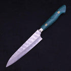 Petty SG-2 Tsuchime Turquoise Green Handle 150mm (5.9”)-[Musashi]-[Japanese-Kitchen-Knives]