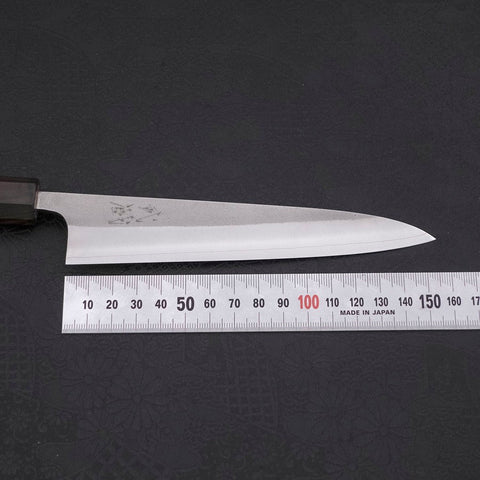 Petty SKD11 Nashiji Ebony Handle 150mm (5.9”)-[Musashi]-[Japanese-Kitchen-Knives]