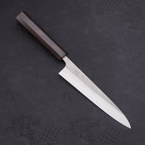 Petty SKD11 Nashiji Ebony Handle 150mm (5.9”)-[Musashi]-[Japanese-Kitchen-Knives]