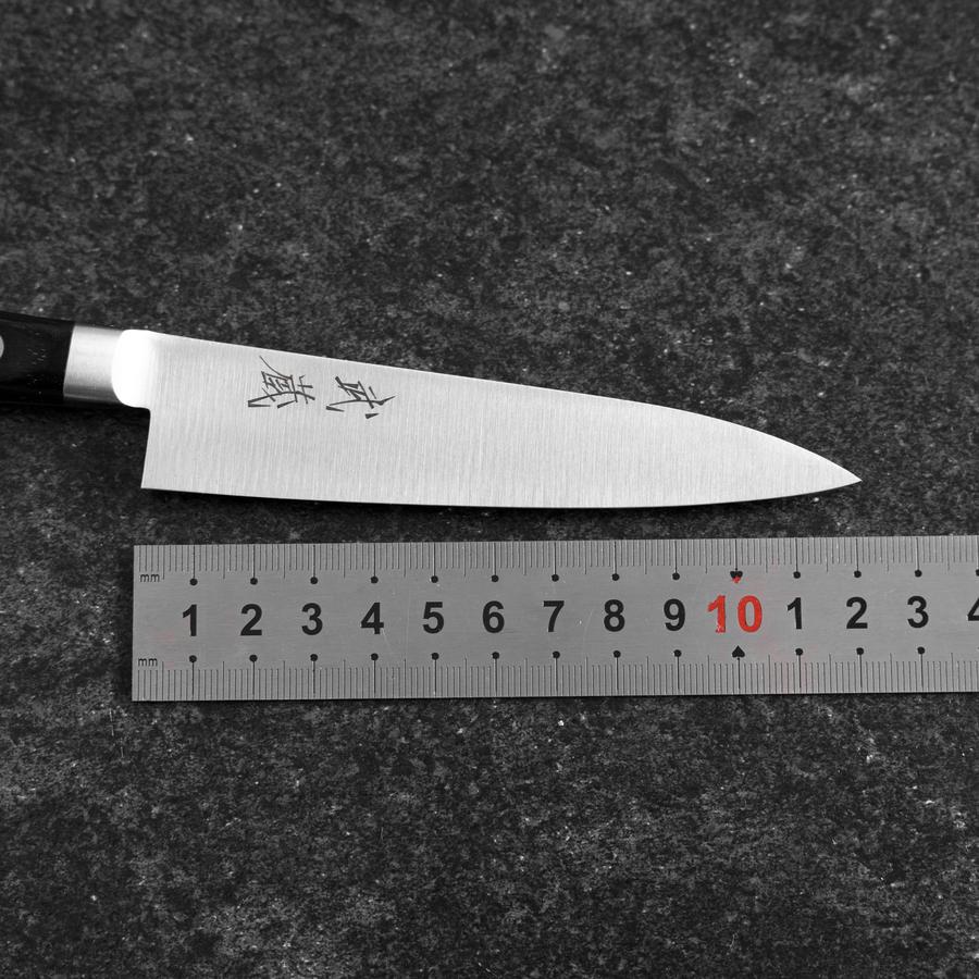 Petty SKD12 Polished Western Black Handle 120mm (4.7”)-[Musashi]-[Japanese-Kitchen-Knives]