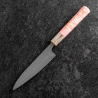 Petty SLD Mirror Buffalo Dark Pink Maple Handle 130mm (5.1”)-[Musashi]-[Japanese-Kitchen-Knives]