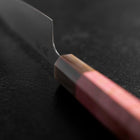 Petty SLD Mirror Buffalo Dark Pink Maple Handle 130mm (5.1”)-[Musashi]-[Japanese-Kitchen-Knives]