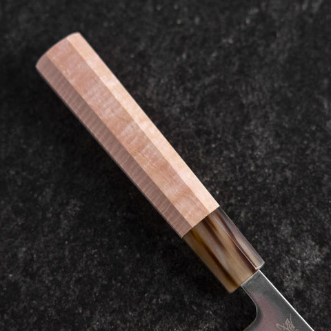 Petty SLD Mirror Buffalo Light Pink Maple Handle 130mm (5.1”)-[Musashi]-[Japanese-Kitchen-Knives]