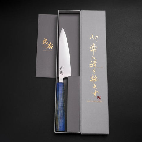 Petty SLD Mirror Shoreline Handle 130mm (5.1”)-[Musashi]-[Japanese-Kitchen-Knives]
