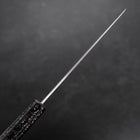Petty SLD Wave Nickel Damascus Silver Pattern Urushi Handle 135mm (5.3”)-[Musashi]-[Japanese-Kitchen-Knives]