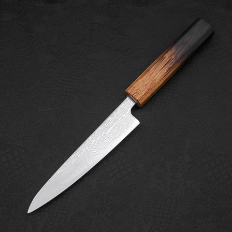 Petty SLD Wave Nickel Damascus Yaki Urushi Handle 135mm (5.3”)-[Musashi]-[Japanese-Kitchen-Knives]