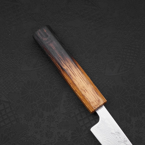 Petty SLD Wave Nickel Damascus Yaki Urushi Handle 135mm (5.3”)-[Musashi]-[Japanese-Kitchen-Knives]