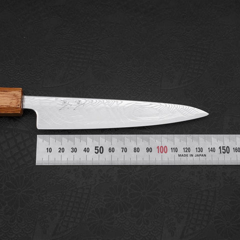 Petty SLD Wave Nickel Damascus Yaki Urushi Handle 135mm (5.3”)-[Musashi]-[Japanese-Kitchen-Knives]