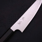 Petty Silver Steel #3 Damascus Buffalo Ebony Handle 150mm (5.9”)-[Musashi]-[Japanese-Kitchen-Knives]