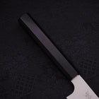 Petty Silver Steel #3 Damascus Buffalo Ebony Handle 150mm (5.9”)-[Musashi]-[Japanese-Kitchen-Knives]