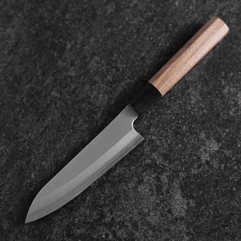 Petty Silver Steel #3 Kasumi Buffalo Walnut Handle 135mm (5.3”)-[Musashi]-[Japanese-Kitchen-Knives]