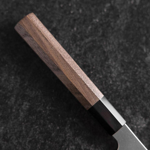 Petty Silver Steel #3 Kasumi Buffalo Walnut Handle 135mm (5.3”)-[Musashi]-[Japanese-Kitchen-Knives]