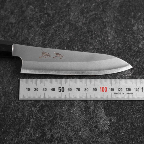 Petty Silver Steel #3 Kasumi Buffalo Walnut Handle 135mm (5.3”)-[Musashi]-[Japanese-Kitchen-Knives]