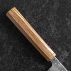 Petty Silver Steel #3 Nashiji Olive Handle 130mm (5.1”)-[Musashi]-[Japanese-Kitchen-Knives]