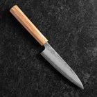 Petty Silver Steel #3 Nashiji Olive Handle 130mm (5.1”)-[Musashi]-[Japanese-Kitchen-Knives]