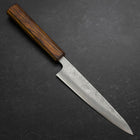 Petty Silver Steel #3 Nashiji Sumi Urushi Handle 150mm (5.9”)-[Musashi]-[Japanese-Kitchen-Knives]