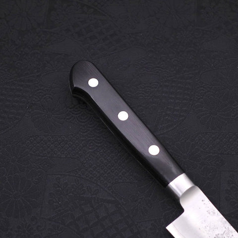 Petty Silver Steel #3 Nashiji Western Black Handle 135mm (5.3”)-[Musashi]-[Japanese-Kitchen-Knives]