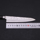 Petty Silver Steel #3 Nashiji Western Black Handle 135mm (5.3”)-[Musashi]-[Japanese-Kitchen-Knives]
