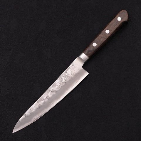 Petty Silver Steel #3 Nashiji Western Handle 135mm (5.3”)-[Musashi]-[Japanese-Kitchen-Knives]