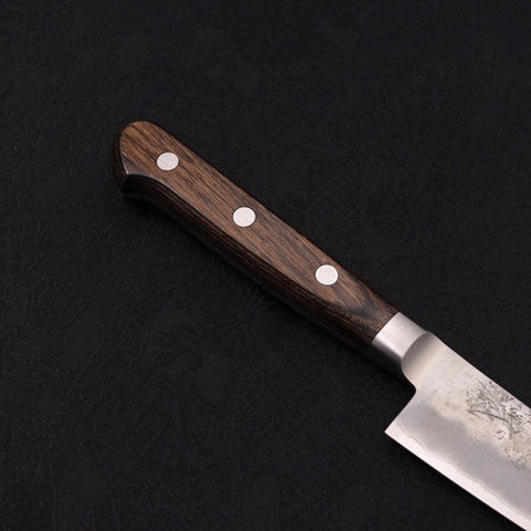 Petty Silver Steel #3 Nashiji Western Handle 135mm (5.3”)-[Musashi]-[Japanese-Kitchen-Knives]