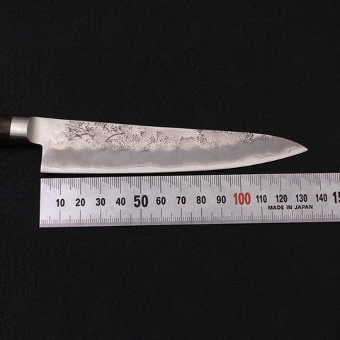 Petty Silver Steel #3 Nashiji Western Handle 135mm (5.3”)-[Musashi]-[Japanese-Kitchen-Knives]