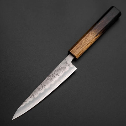 Petty Silver Steel #3 Nashiji Yaki Urushi Handle 135mm (5.3”)-[Musashi]-[Japanese-Kitchen-Knives]