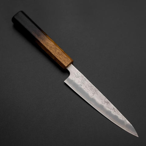 Petty Silver Steel #3 Nashiji Yaki Urushi Handle 135mm (5.3”)-[Musashi]-[Japanese-Kitchen-Knives]
