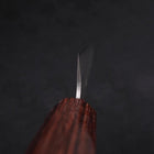 Petty Silver Steel #3 Nashiji Zelkova Handle 140mm (5.5”)-[Musashi]-[Japanese-Kitchen-Knives]