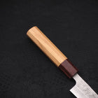 Petty Silver Steel #3 Nashiji Zelkova Handle 140mm (5.5”)-[Musashi]-[Japanese-Kitchen-Knives]