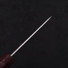 Petty Silver Steel #3 Nashiji Zelkova Handle 80mm (3.1”)-[Musashi]-[Japanese-Kitchen-Knives]