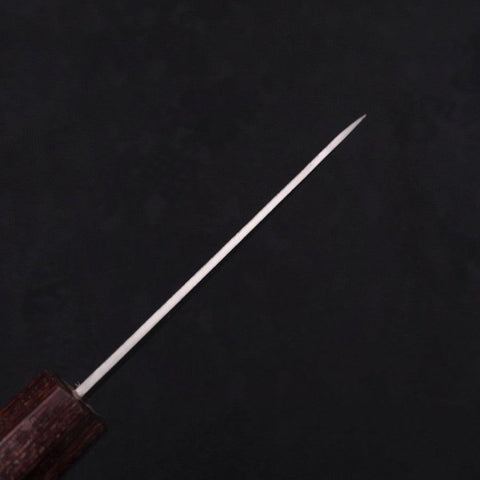 Petty Silver Steel #3 Nashiji Zelkova Handle 80mm (3.1”)-[Musashi]-[Japanese-Kitchen-Knives]