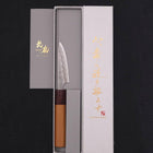 Petty Silver Steel #3 Nashiji Zelkova Handle 80mm (3.1”)-[Musashi]-[Japanese-Kitchen-Knives]