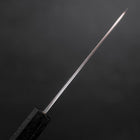 Petty Silver Steel #3 Polished Black Ishime Urushi Handle 110mm (4.3”)-[Musashi]-[Japanese-Kitchen-Knives]
