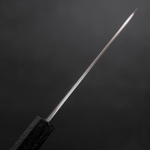 Petty Silver Steel #3 Polished Black Ishime Urushi Handle 110mm (4.3”)-[Musashi]-[Japanese-Kitchen-Knives]