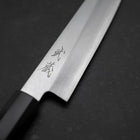 Petty Silver Steel #3 Polished Buffalo Ebony Handle 140mm (5.5”)-[Musashi]-[Japanese-Kitchen-Knives]