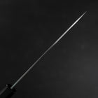 Petty Silver Steel #3 Polished Buffalo Ebony Handle 140mm (5.5”)-[Musashi]-[Japanese-Kitchen-Knives]