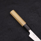 Petty Silver Steel #3 Polished Buffalo Magnolia Handle 80mm (3.1”)-[Musashi]-[Japanese-Kitchen-Knives]