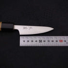 Petty Silver Steel #3 Polished Buffalo Magnolia Handle 80mm (3.1”)-[Musashi]-[Japanese-Kitchen-Knives]