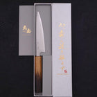 Petty Silver Steel #3 Polished Yaki Urushi Handle 135mm (5.3”)-[Musashi]-[Japanese-Kitchen-Knives]