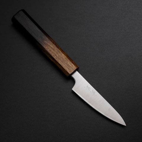Petty Silver Steel #3 Polished Yaki Urushi Handle 80mm (3.1”)-[Musashi]-[Japanese-Kitchen-Knives]